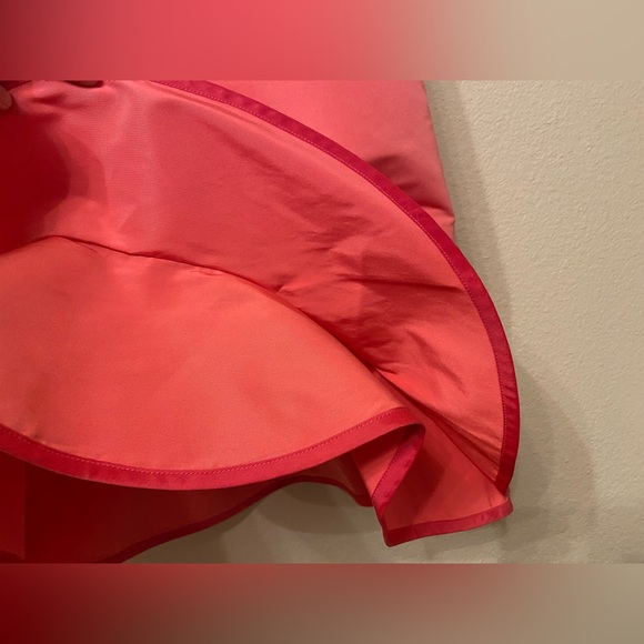 Red Valentino Dress Women Pink Taffeta Ruffle Hem - Picture 4 of 15